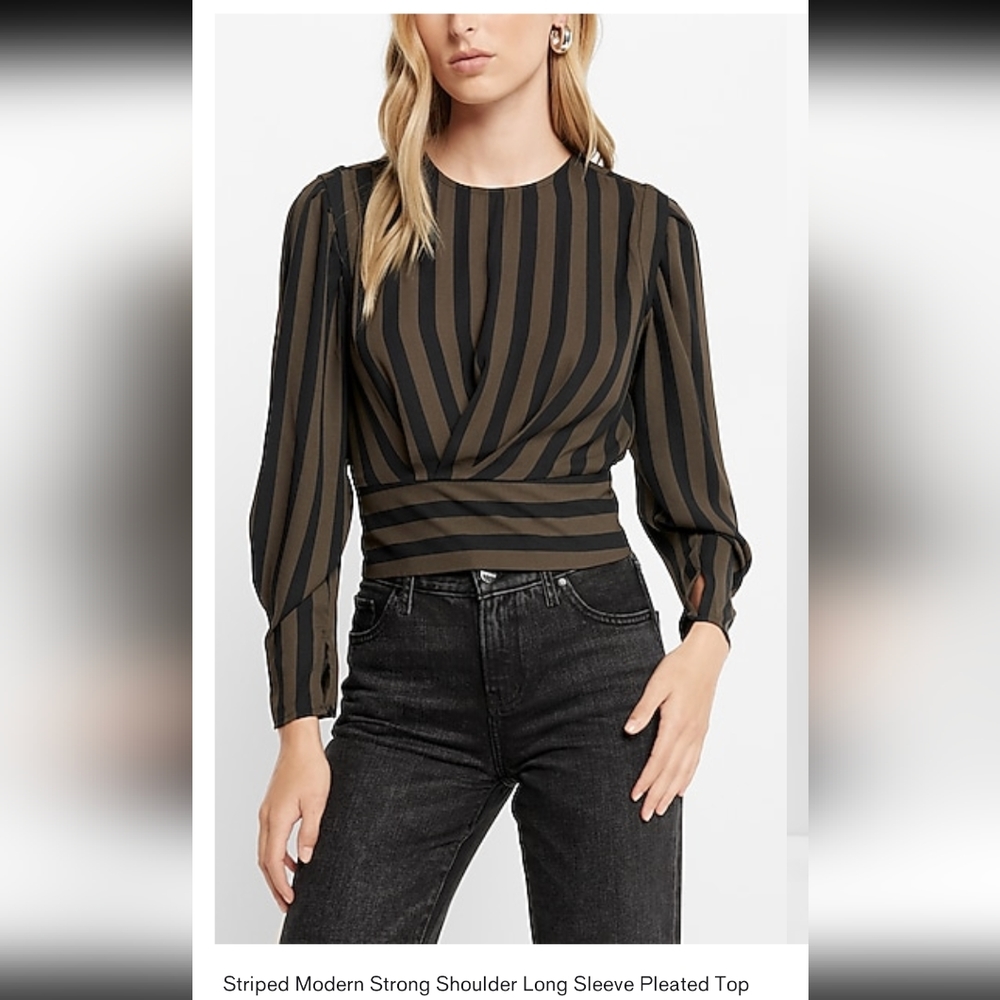 Express Striped Blouse - NWT Small
